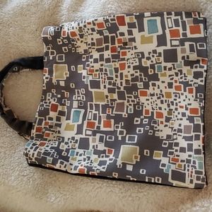 NEW HANDMADE TOTE WITH SOFT BRUSHED COTTON BACK & CANVAS FRONT.